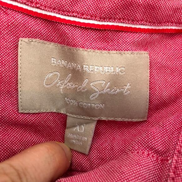 Banana Republic XS Womens Pink Oxford Shirt Button-up Blouse - Picture 4 of 4
